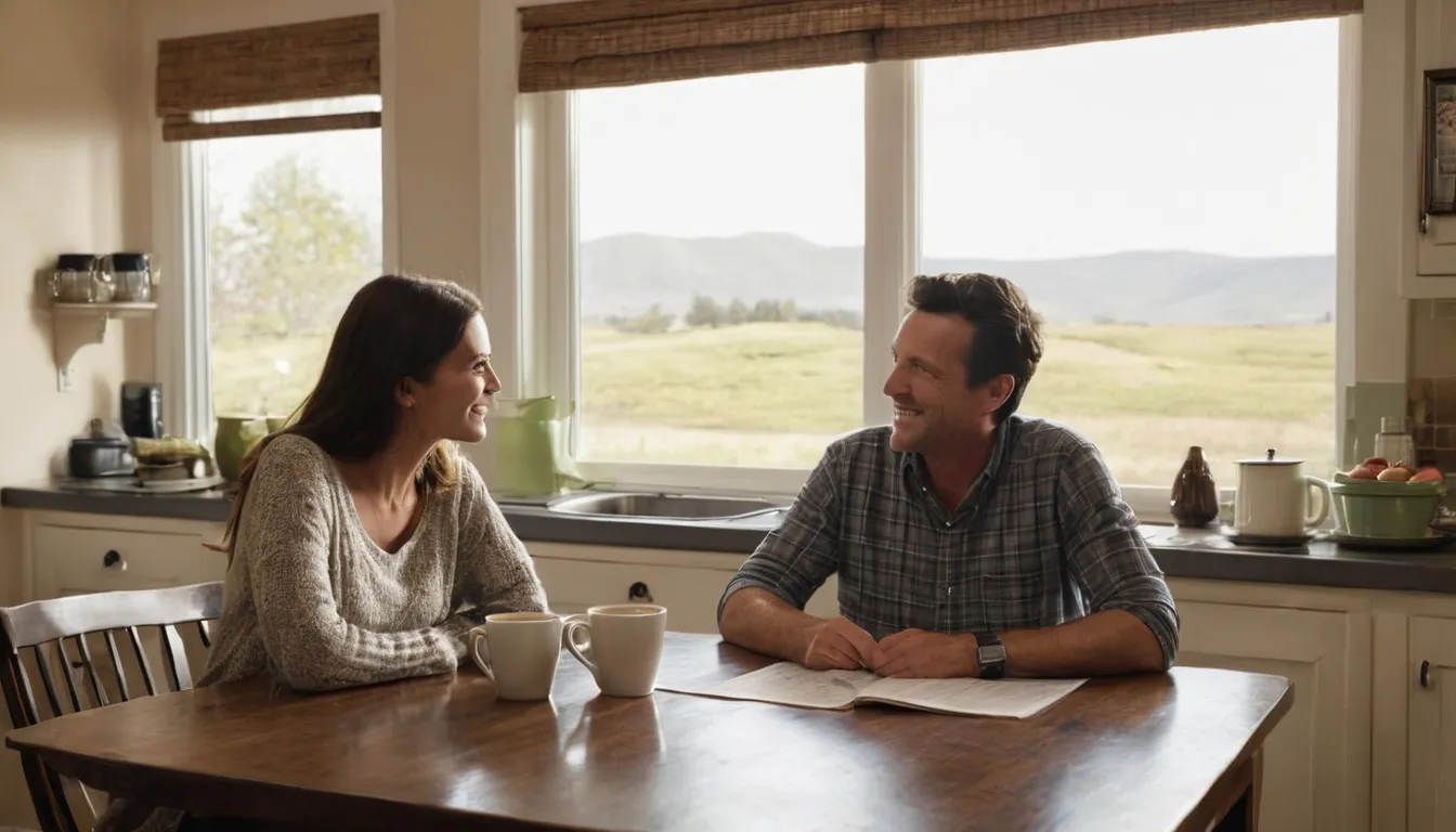 A provider and homeowner reviewing a written quote at a kitchen table in the Aurora area